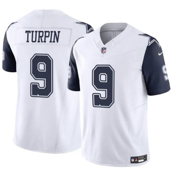 Mens Youths Kids Womens 9 KaVontae Turpin White Vapor Untouchable Stitched Jerse